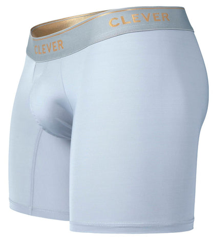 Light blue Clever 2027 Valladolid boxer briefs with gold-trimmed waistband in a soft, breathable fabric