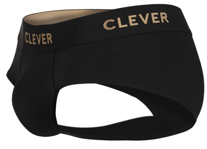 Black clever 2028 valladolid briefs with gold lettering on waistband designed for comfort and style