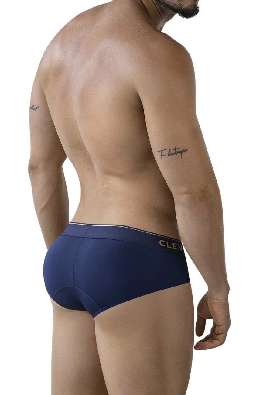 Navy blue Clever 2028 Valladolid briefs with white waistband and clev branding on the side for comfortable wear