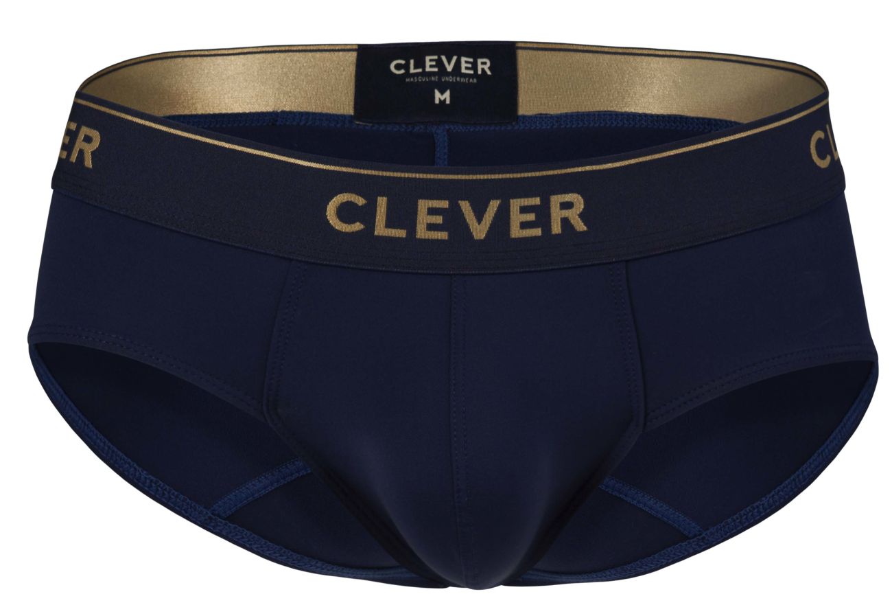 Navy blue clever 2028 Valladolid briefs with gold lettering and trim featuring a comfortable fit for everyday wear