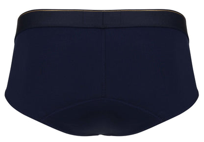 Navy blue clever 2028 valladolid briefs with black waistband and gold trim designed for comfortable daily wear