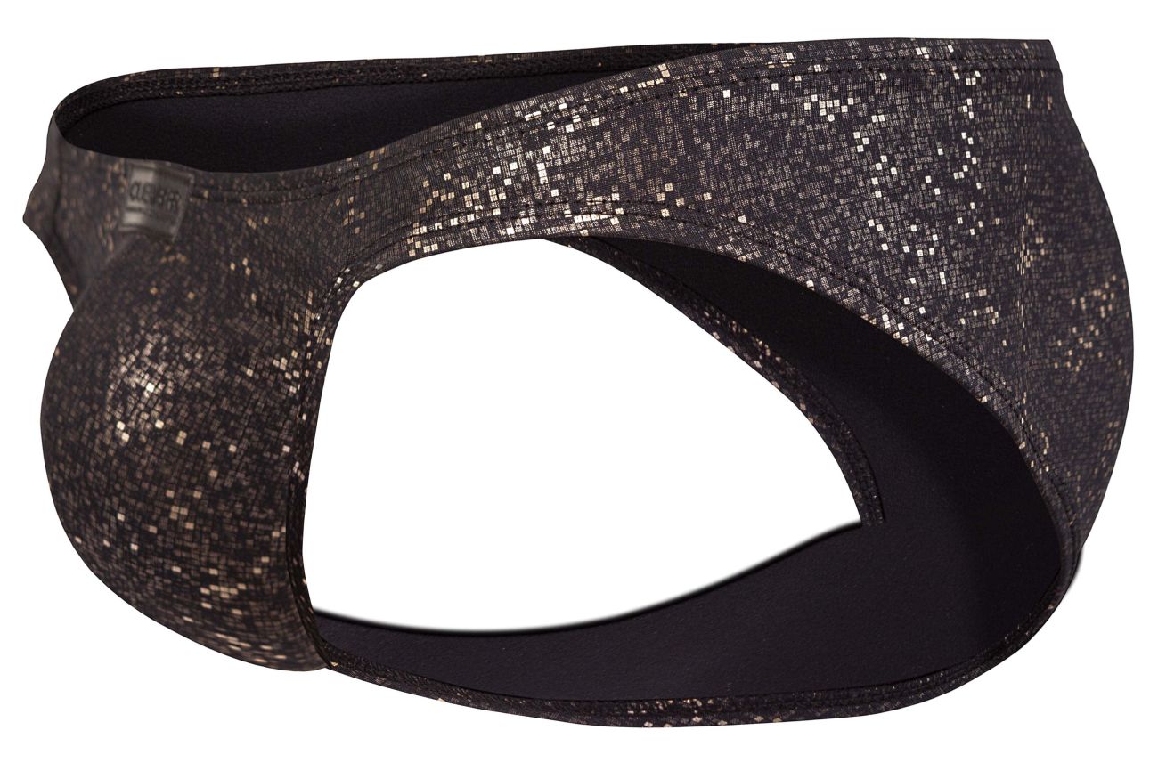 Black and silver glittery fabric briefs clever 2039 galaxy briefs color black with a sleek modern design