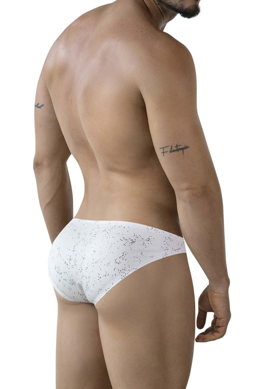 White lace briefs clever 2039 galaxy briefs with delicate speckled pattern in white color