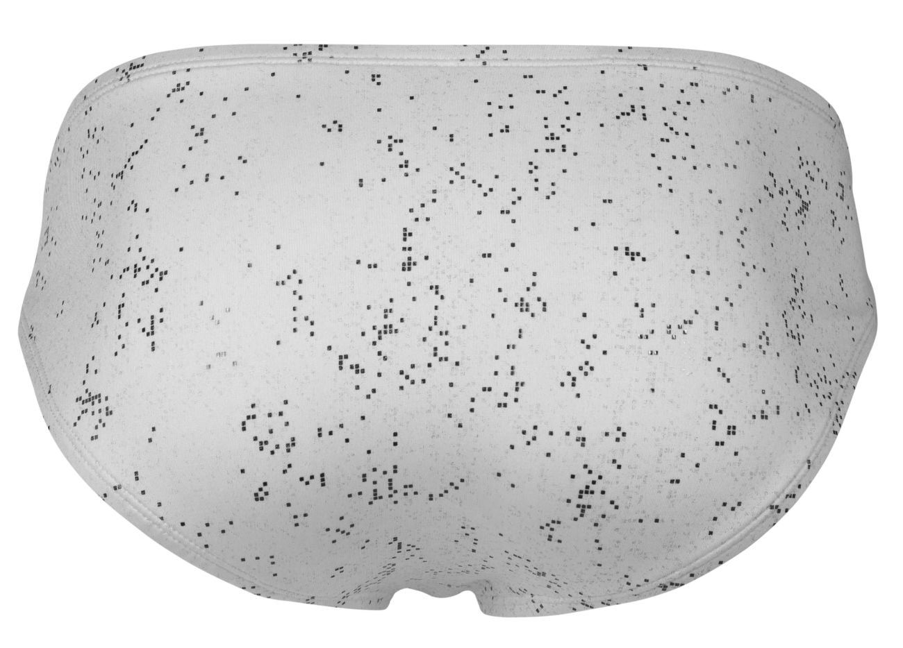 White clever 2039 galaxy briefs with a subtle black speckled pattern designed for comfortable everyday wear