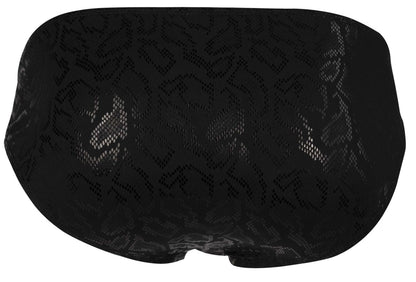 Black eye mask with subtle snakeskin pattern from clever 2040 luxe briefs in black for stylish comfort