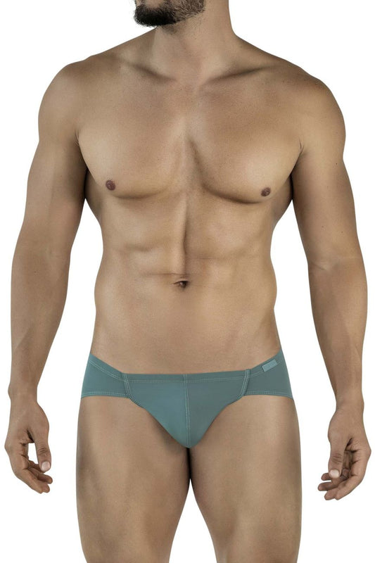 Teal-colored clever 2043 Mendoza briefs with form-fitting smooth fabric and subtle stitching details