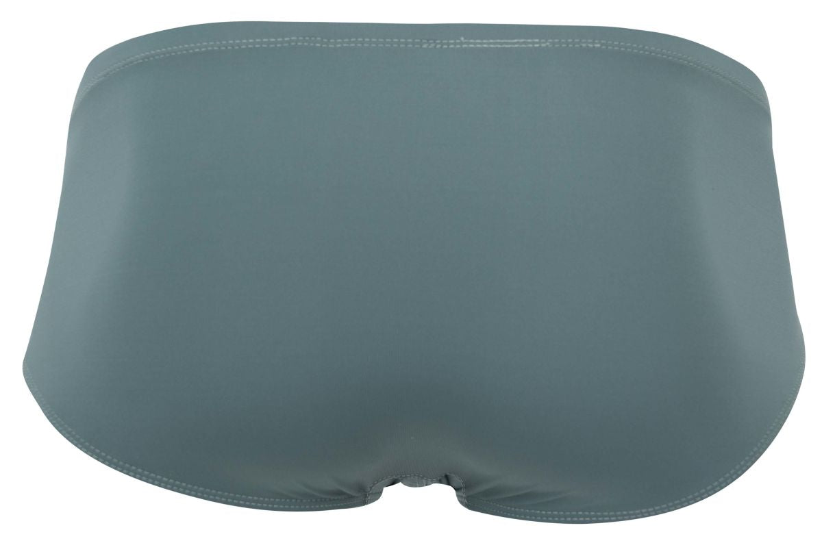 A sleek solid green clever 2043 mendoza brief with smooth fabric and clean stitching along the waistband