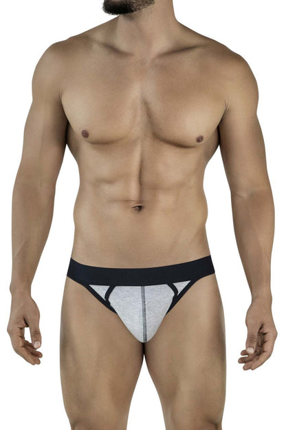 Black and heather gray clever 2046 catamarca thongs with contoured design for athletic wear in dark gray color
