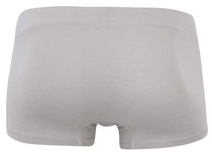 A sleek solid white clever 2047 cordoba trunk with smooth fabric finish and subtle stitching in sand color