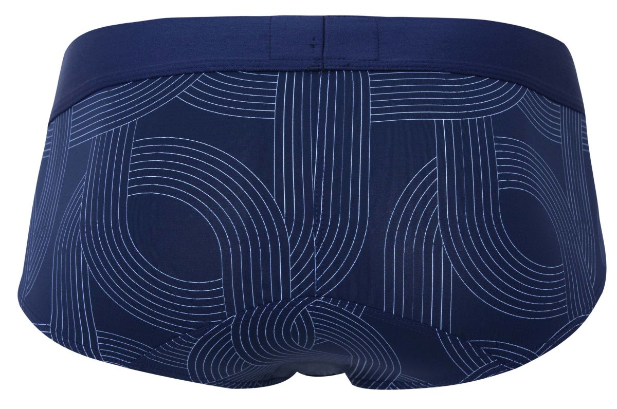 Navy briefs clever 2055 in dark blue with subtle white geometric line pattern for comfortable everyday wear