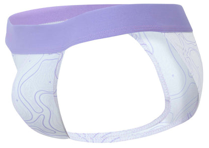 Purple and white patterned men’s briefs clever 2057 maze bikini color lilac with soft stretchy fabric waistband