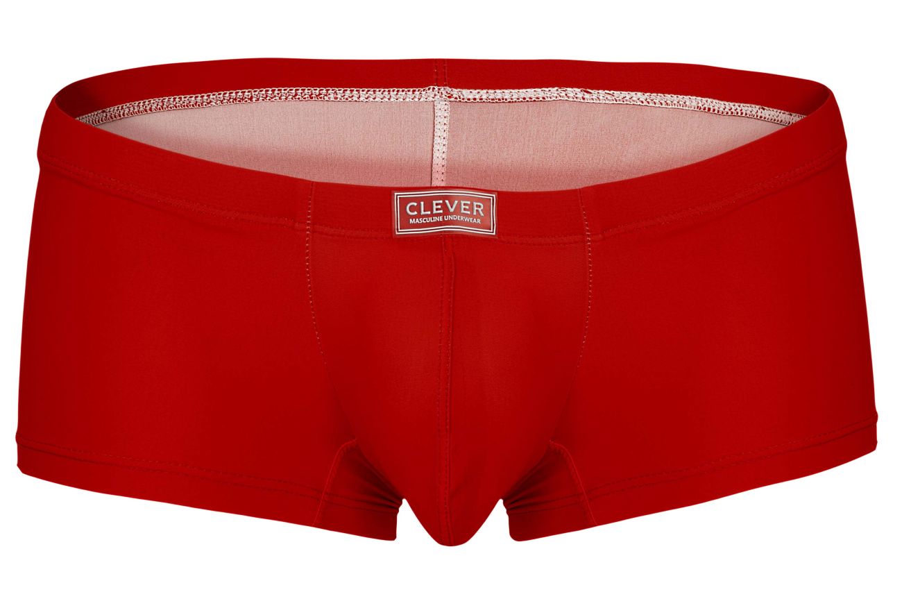 Red men’s briefs with clever brand label on waistband from clever 229946 7pk trunks color multi-colored set