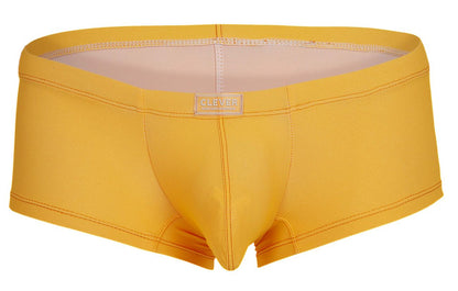 Bright yellow clever 229946 7pk trunks with sleek form-fitting design and subtle clever label on the waistband