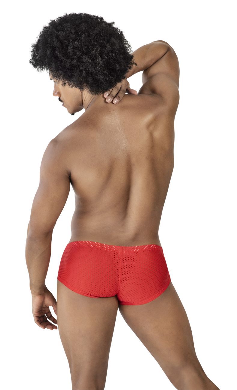 Red mesh briefs from clever 229947 3pk australian latin trunks in black red and blue colors with breathable fabric