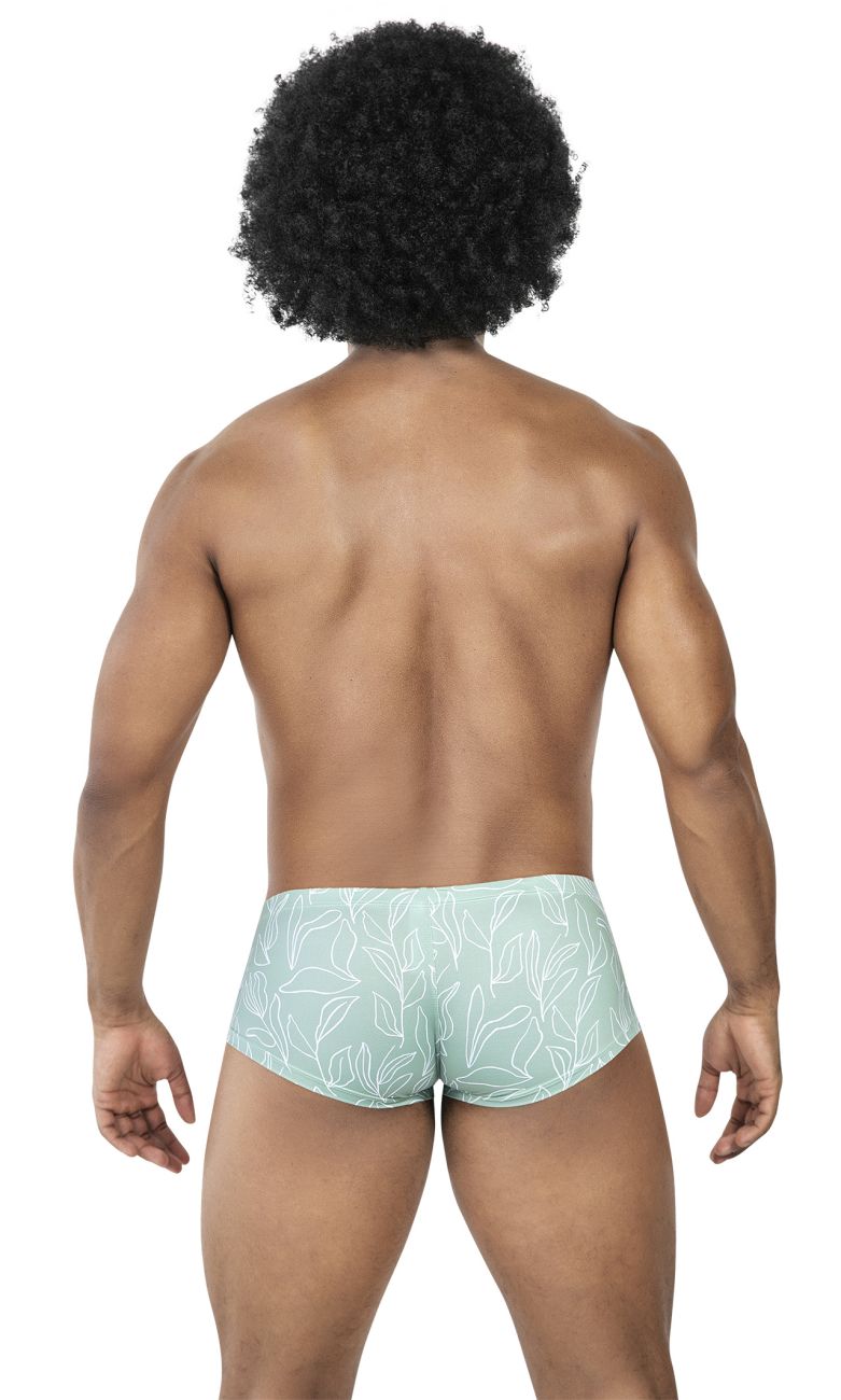 Light blue clever 229951 briefs with white leaf pattern from australian latin trunks 3pk collection