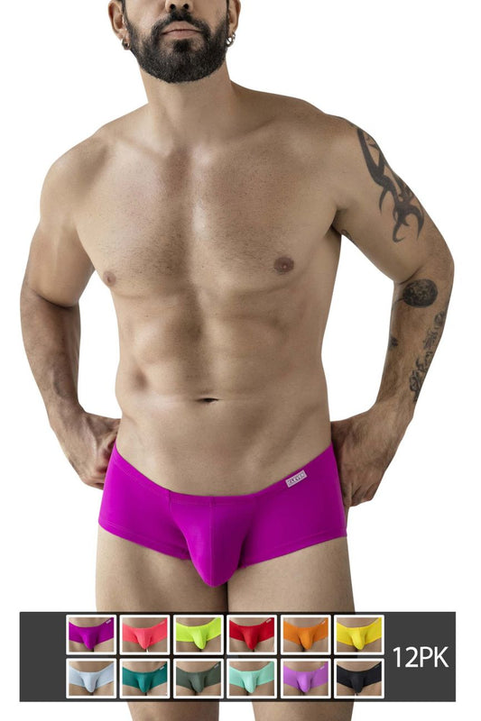 Vibrant magenta clever 229956 12pk australian latin trunks with snug fit and smooth fabric finish for men