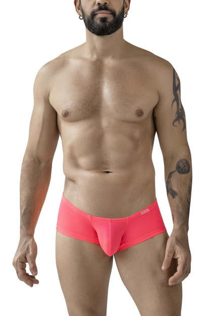 Bright pink form-fitting men’s briefs from clever 229956 12pk australian latin trunks with a sleek modern design
