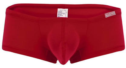 Red men’s briefs from clever 229956 12pk australian latin trunks with logo waistband in multi-colored design