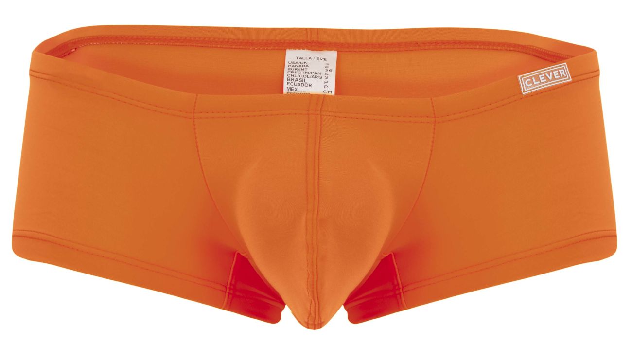 Bright orange clever 229956 12pk australian latin trunks briefs with contoured supportive design and clever label