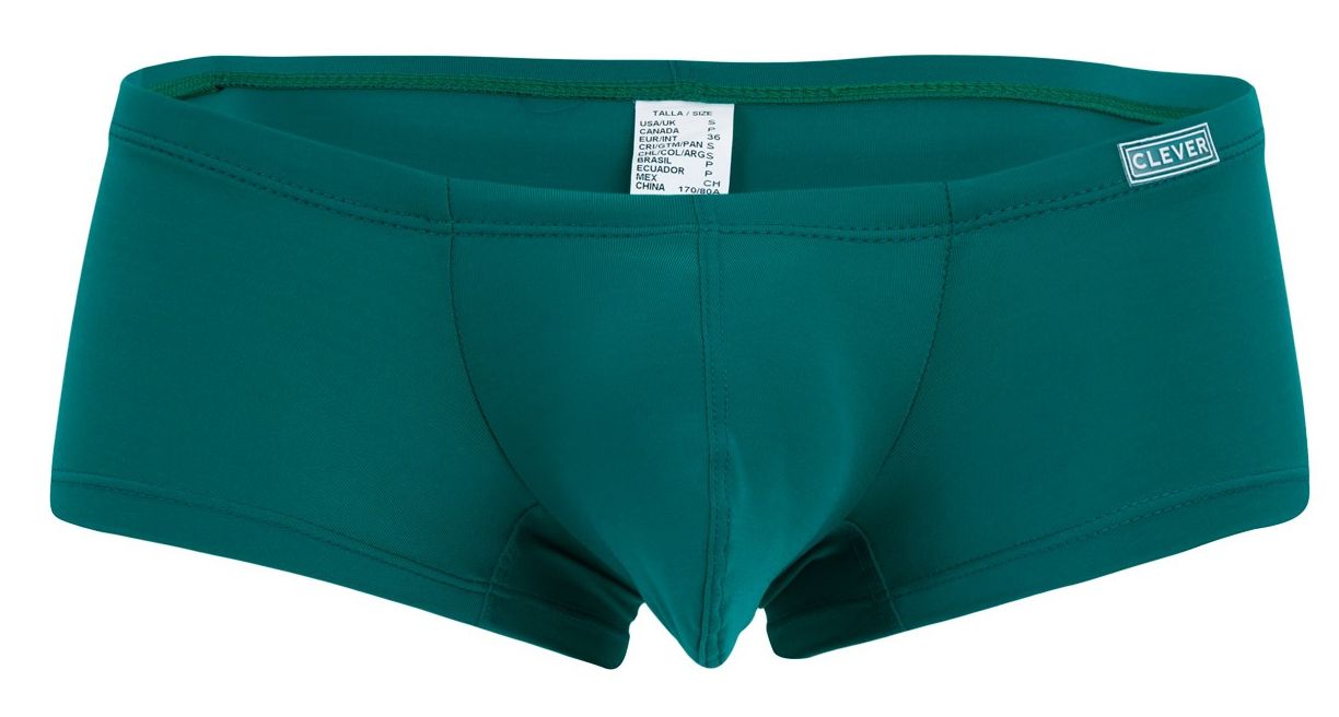 Teal seamless clever briefs with minimalist design and logo waistband from clever 229956 12PK Australian Latin trunks
