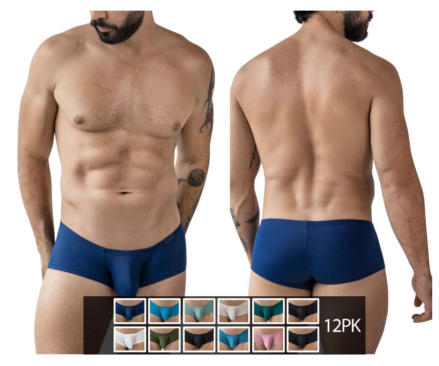 Navy blue seamless briefs from clever 229957 12pk australian latin trunks multi-colored collection