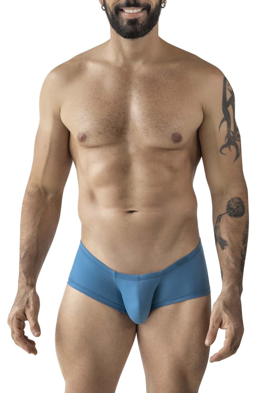 Clever 229957 12pk australian latin trunks multi-colored athletic briefs with snug form-fitting blue design