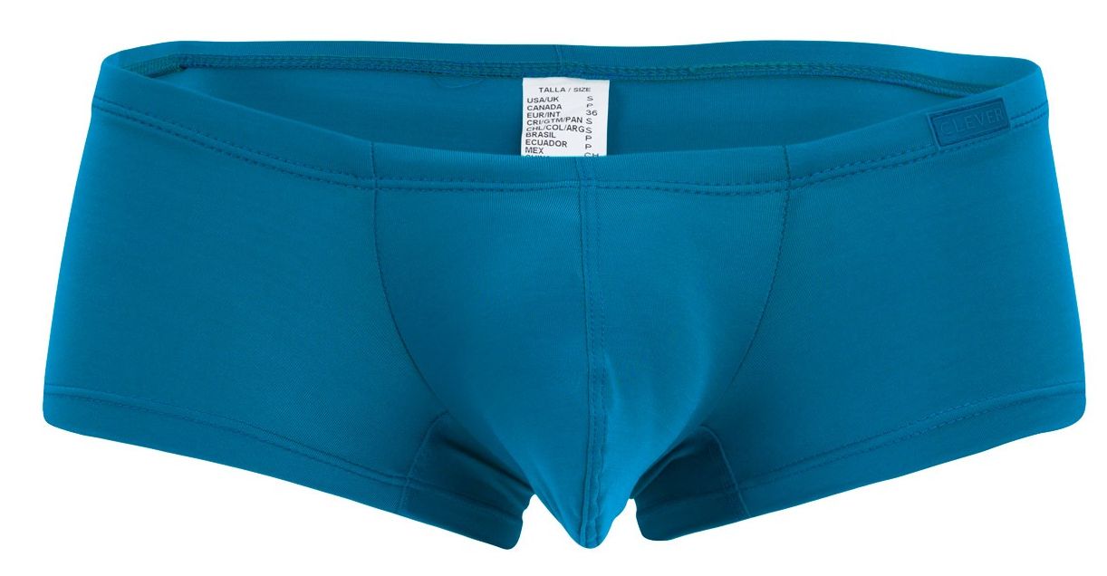 Teal mens briefs from Clever 229957 12PK Australian Latin trunks with smooth stretchy fabric and elastic waistband