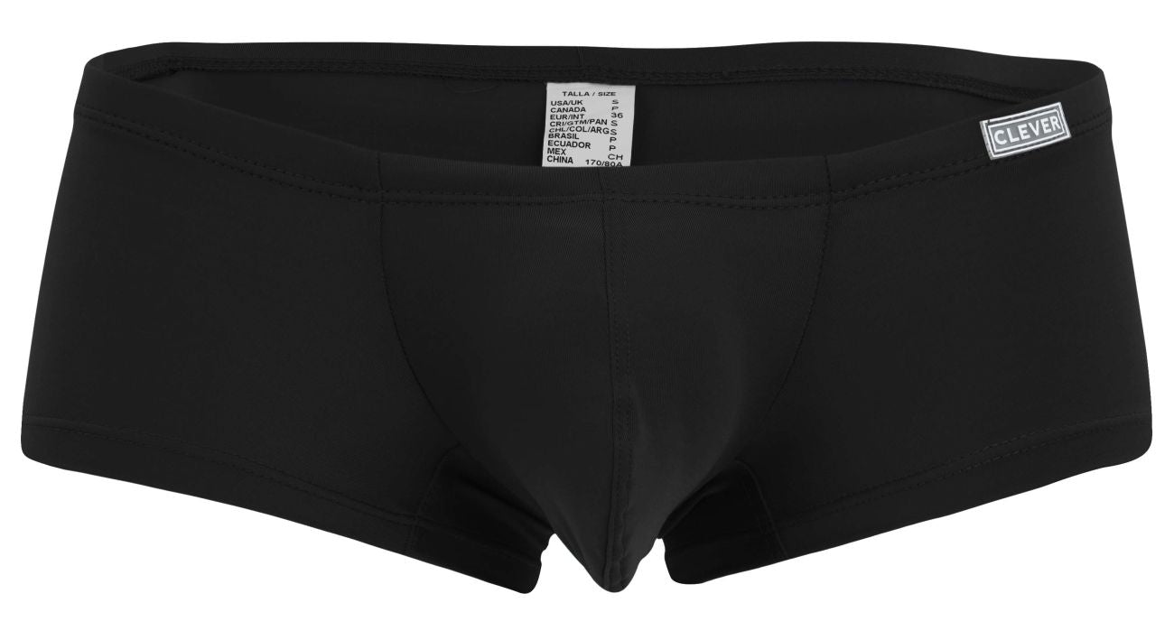 Black clever mens briefs with smooth form fitting design from clever 229957 12PK australian latin trunks multi-colored pack