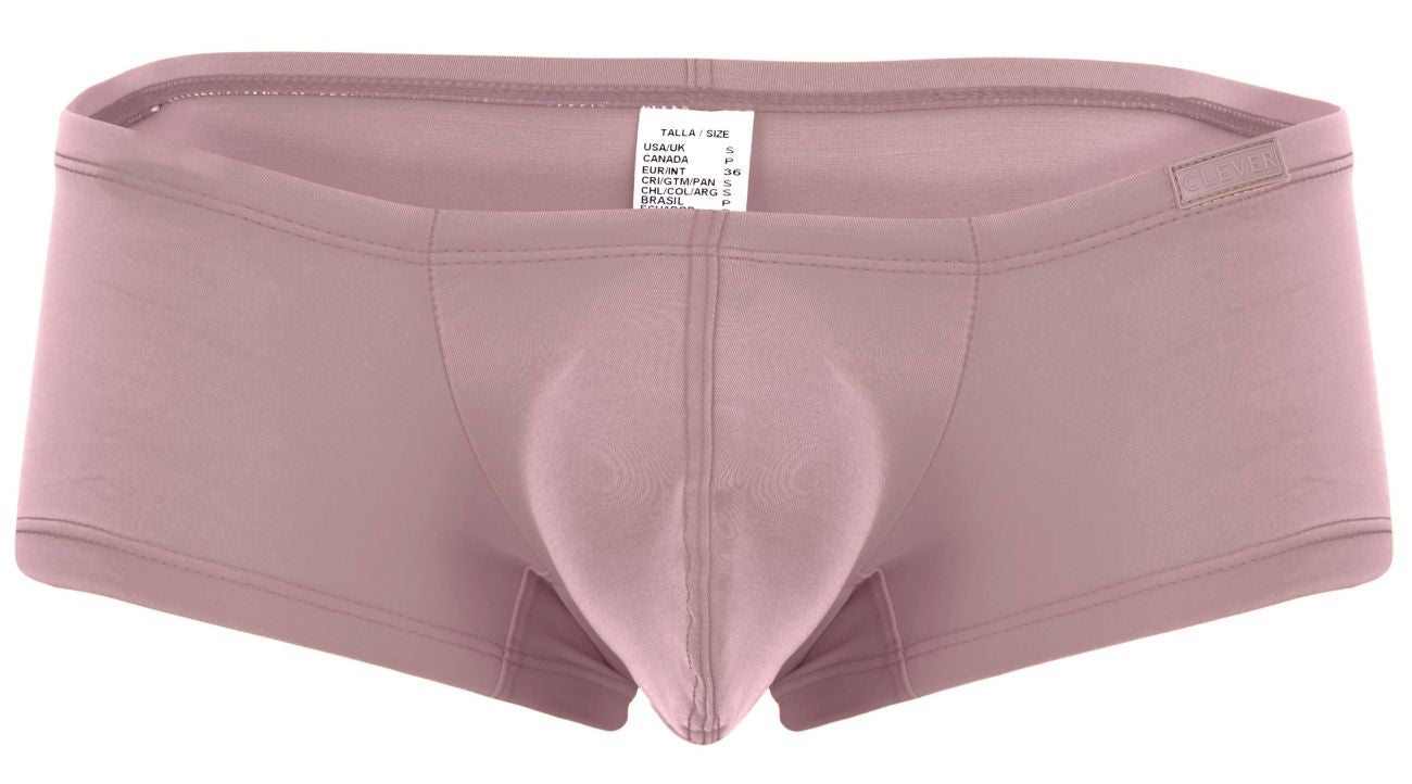 A soft mauve men’s brief with padded support and elastic waistband from clever 229957 12pk australian latin trunks