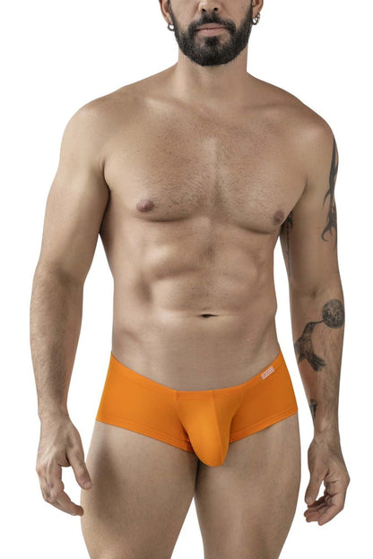 Orange clever 229959 men’s briefs with snug fit and small brand logo on waistband from multi-colored latin trunks 3pk