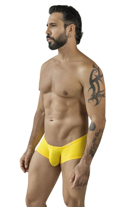 Bright yellow clever 229959 3pk australian latin trunks with smooth stretchy fabric and contoured design
