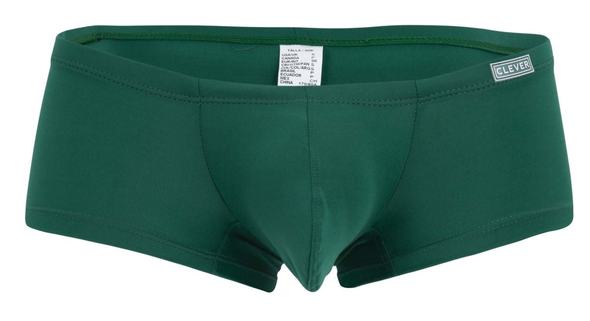 Dark green clever 229960 men’s briefs with subtle seam design and small clever label on waistband in australian latin trunks 3pk