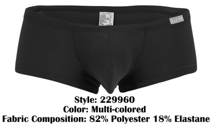 Black men’s briefs clever 229960 3pk australian latin trunks multi-colored with sleek form-fitting design and subtle waistband label