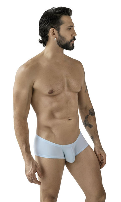 Light blue smooth textured men’s briefs with contoured design from clever 229960 3pk australian latin trunks multi-colored