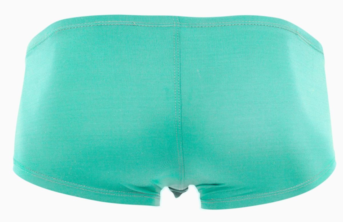 A pair of teal ribbed cotton briefs with a smooth waistband from clever 229961 3pk australian latin trunks multi-colored