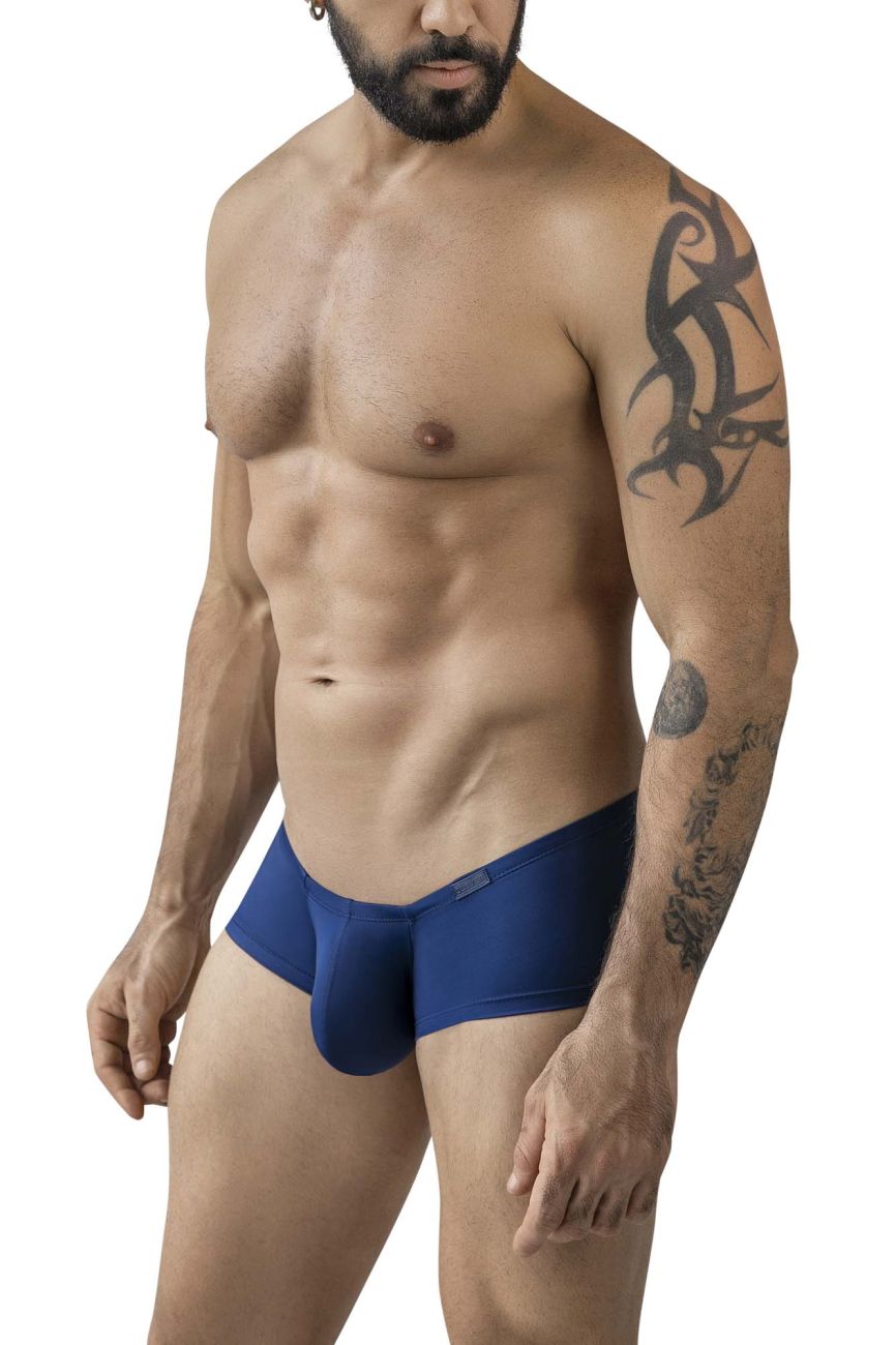 Men’s navy blue athletic briefs with snug fit and contoured design from clever 229962 3pk australian latin trunks