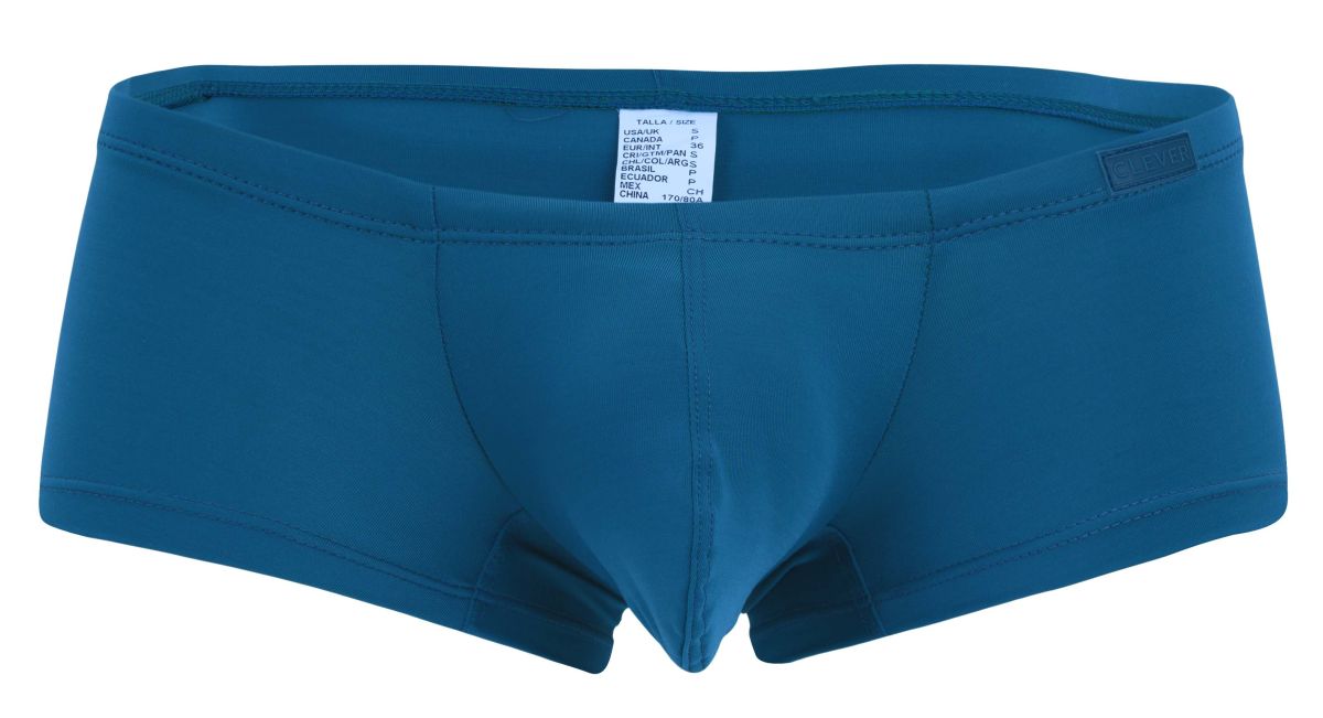 Teal-colored clever 229962 australian latin trunks 3pk briefs with smooth fabric and subtle seam detailing