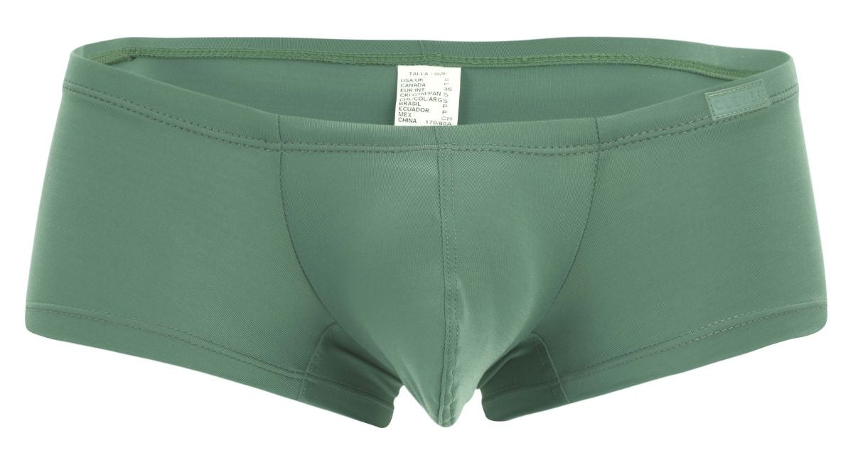 Olive green men’s clever 229962 3pk australian latin trunks with smooth stretchy fabric and simple design
