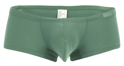 Olive green men’s clever 229962 3pk australian latin trunks with smooth stretchy fabric and simple design