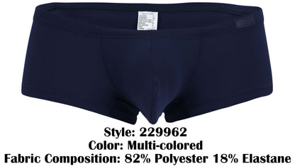 Navy blue men’s briefs in clever 229962 3pk australian latin trunks made of smooth 82% polyester 18% elastane blend