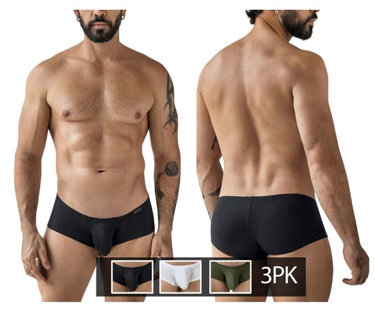 Clever 229964 australian latin trunks 3pk multicolored black men’s briefs with a smooth form-fitting design