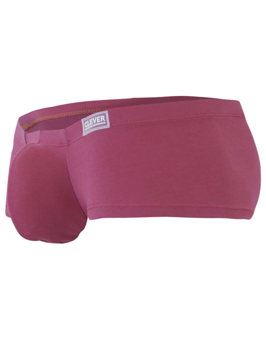 Maroon clever 26066 australian latin trunks with form-fitting design soft fabric waistband and multi-colored label