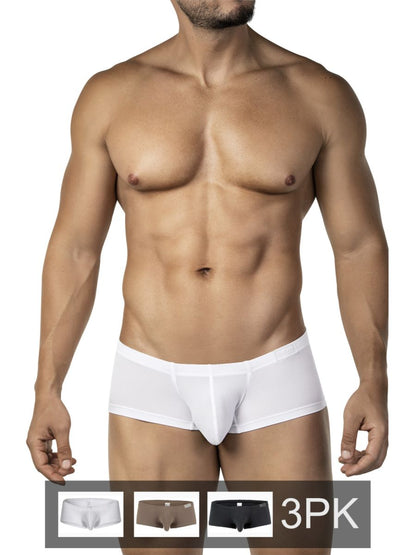 Clever 26068 multi-colored australian latin trunks for men featuring smooth white briefs with a subtle elastic waistband