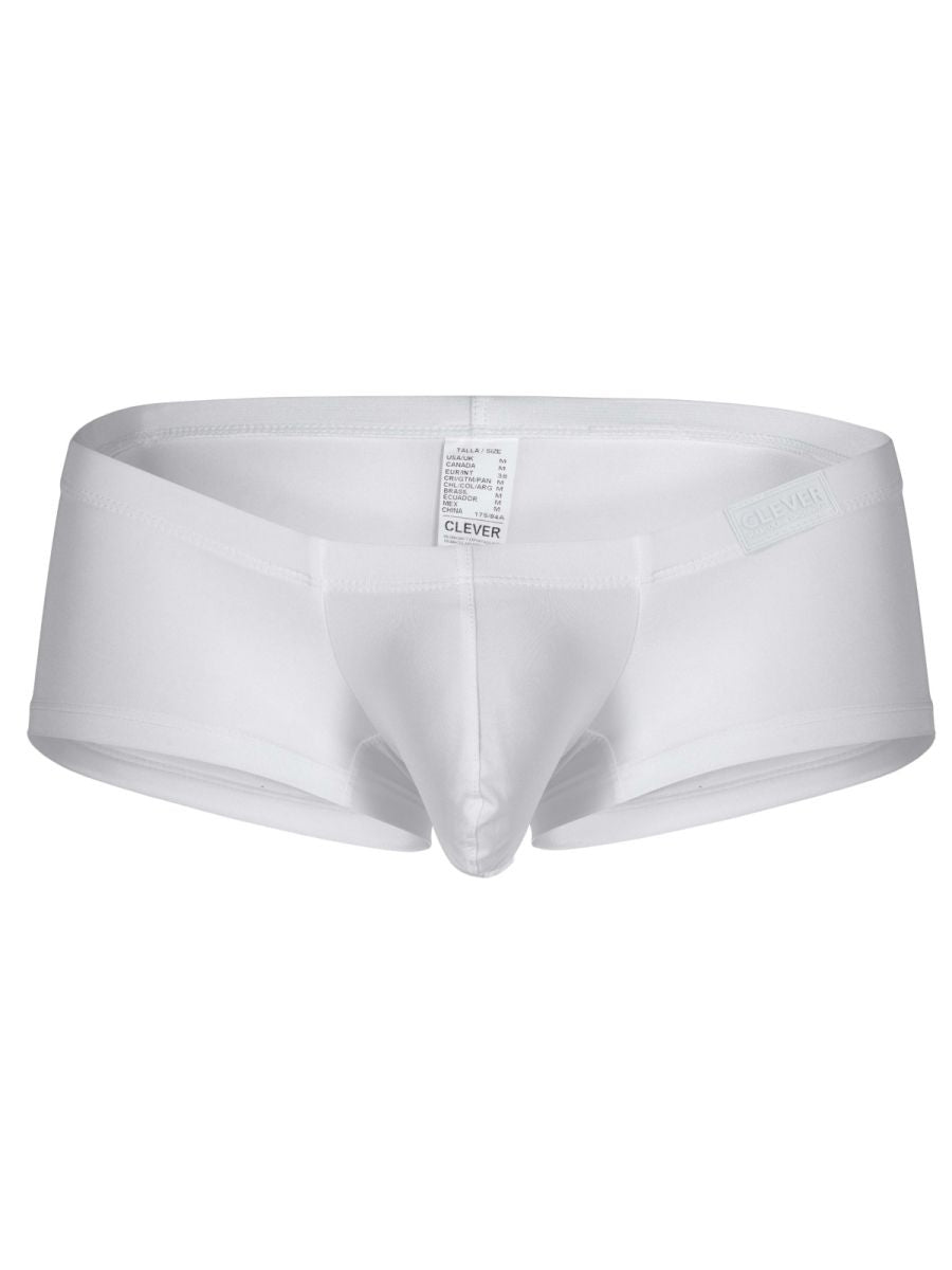 White clever brand men’s briefs with a smooth form-fitting design from the clever 26069 3pk australian latin trunks set