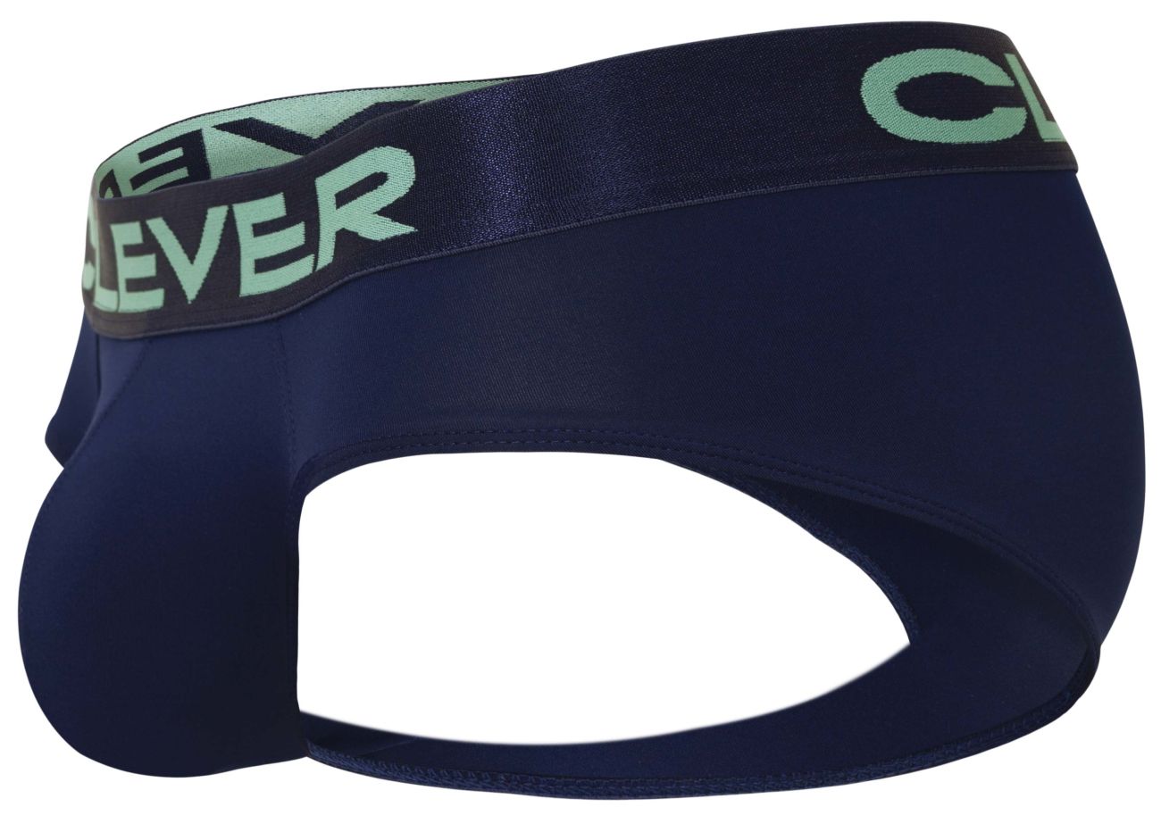 Navy blue men’s briefs with light green clever logo band from Clever 519968 3PK Australian Latin brief set