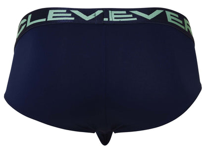 Navy blue clever brand briefs with a contrasting light green logo band from the australian latin 3pk collection