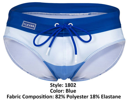 Clever 1802 Wave Swim Briefs Color Blue
