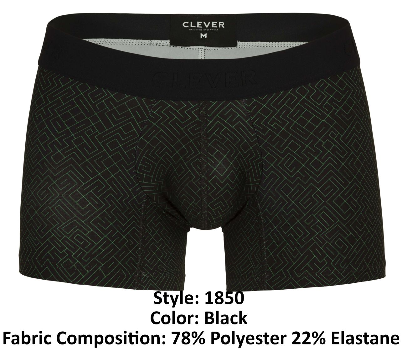 Clever 1850 Laberin Trunks Color Black