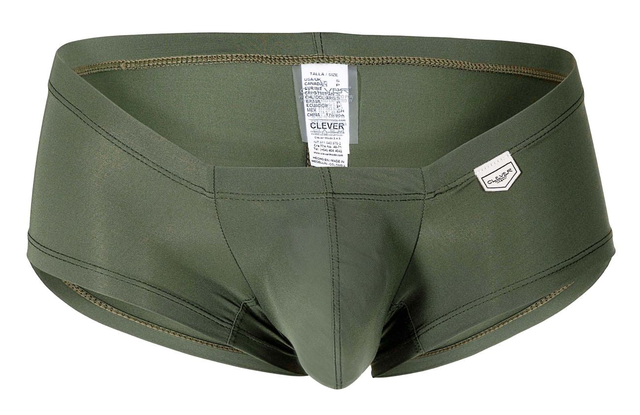 Clever 229934 3er-Pack Australian Latin Trunks, Farbe Olivgrün-Dunkelgrün-Grün