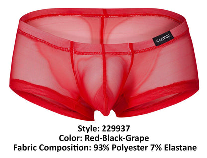 Clever 229937 3er-Pack Australian Latin Trunks Trunks Farbe Rot-Schwarz-Traube